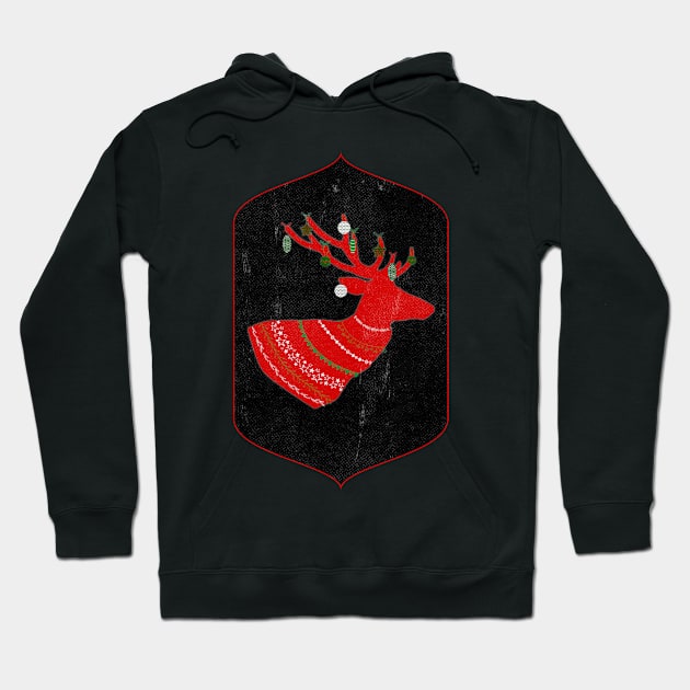 Red Stag Hoodie by Sybille